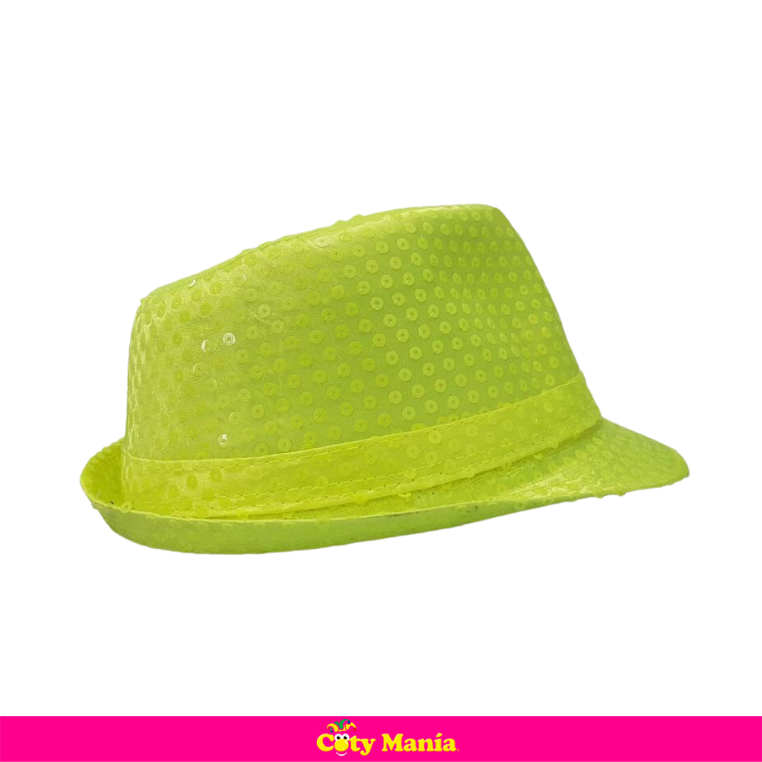 Gorro Guapo Lentejuelas Amarillo Fluo