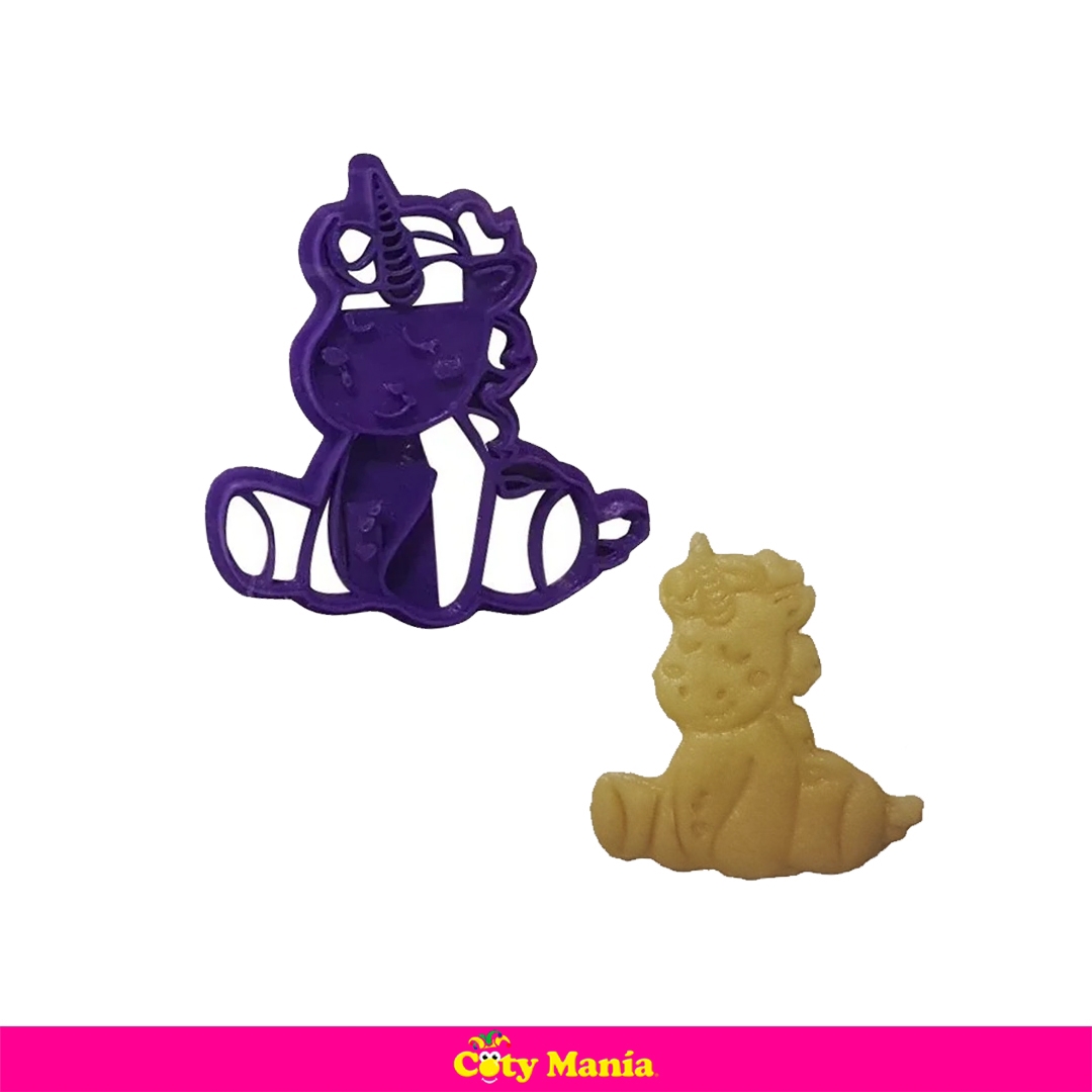 Cortante Plastico 3 D Unicornio Sentado