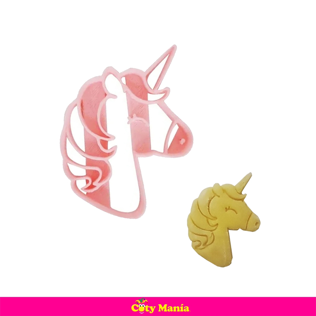 Cortante Plastico 3 D Cabeza Unicornio