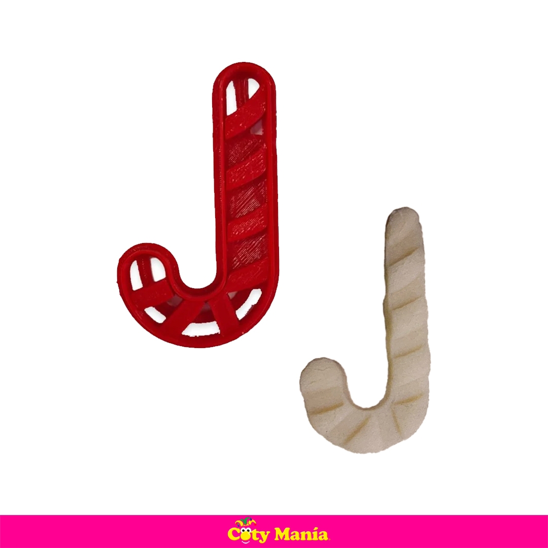 Cortante Plastico 3 D Baston Caramelo