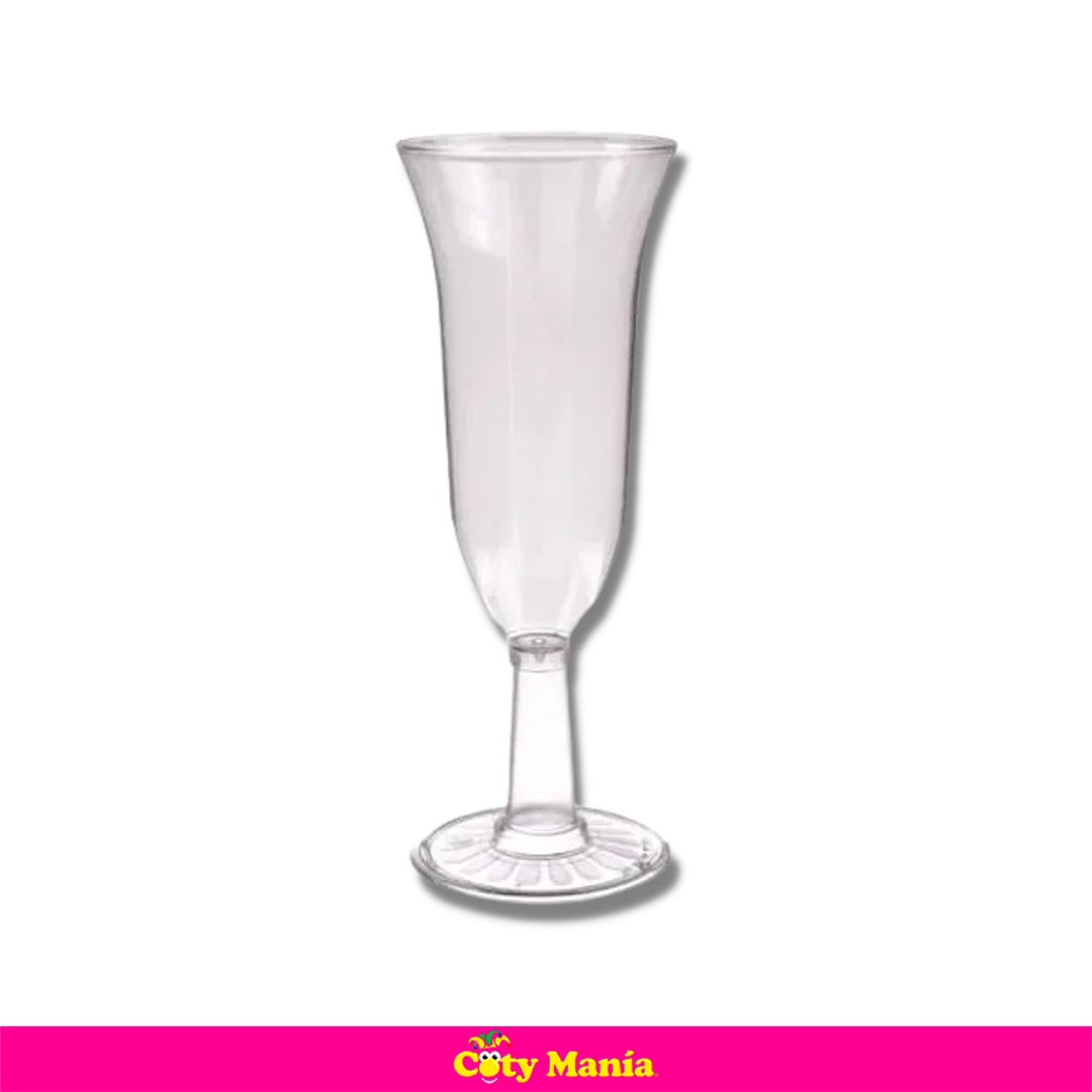 Copa Champagne Pie Negro/ Pie Cristal