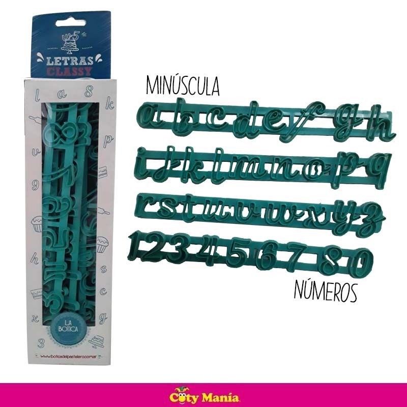 Cortante Plastico Letras Y Numeros Classy