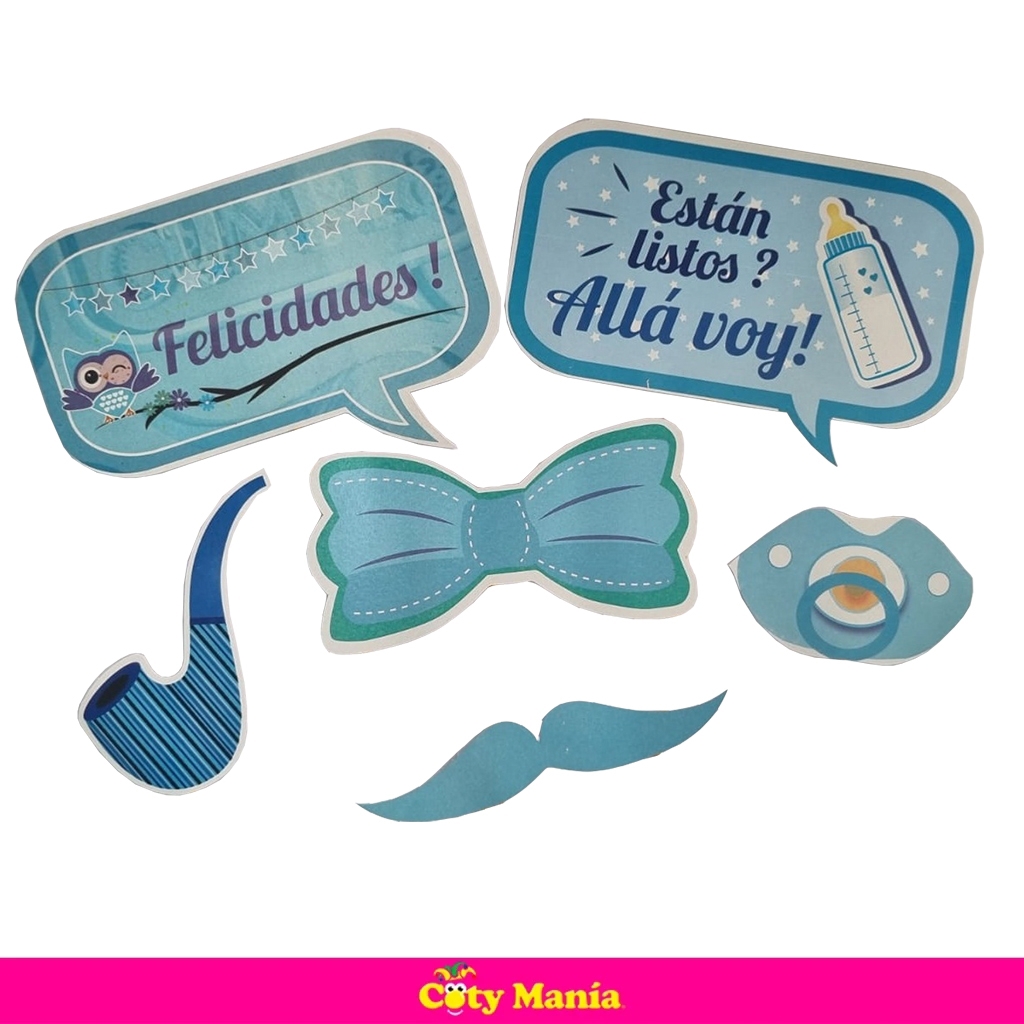 Props Photo Selfie Baby Shower Celeste X 7 Un