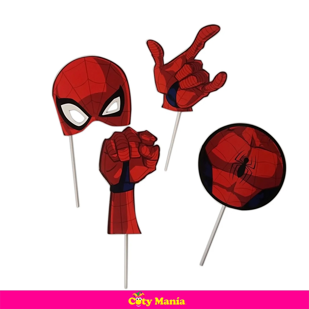Props Photo Selfie Spiderman X 8 Un