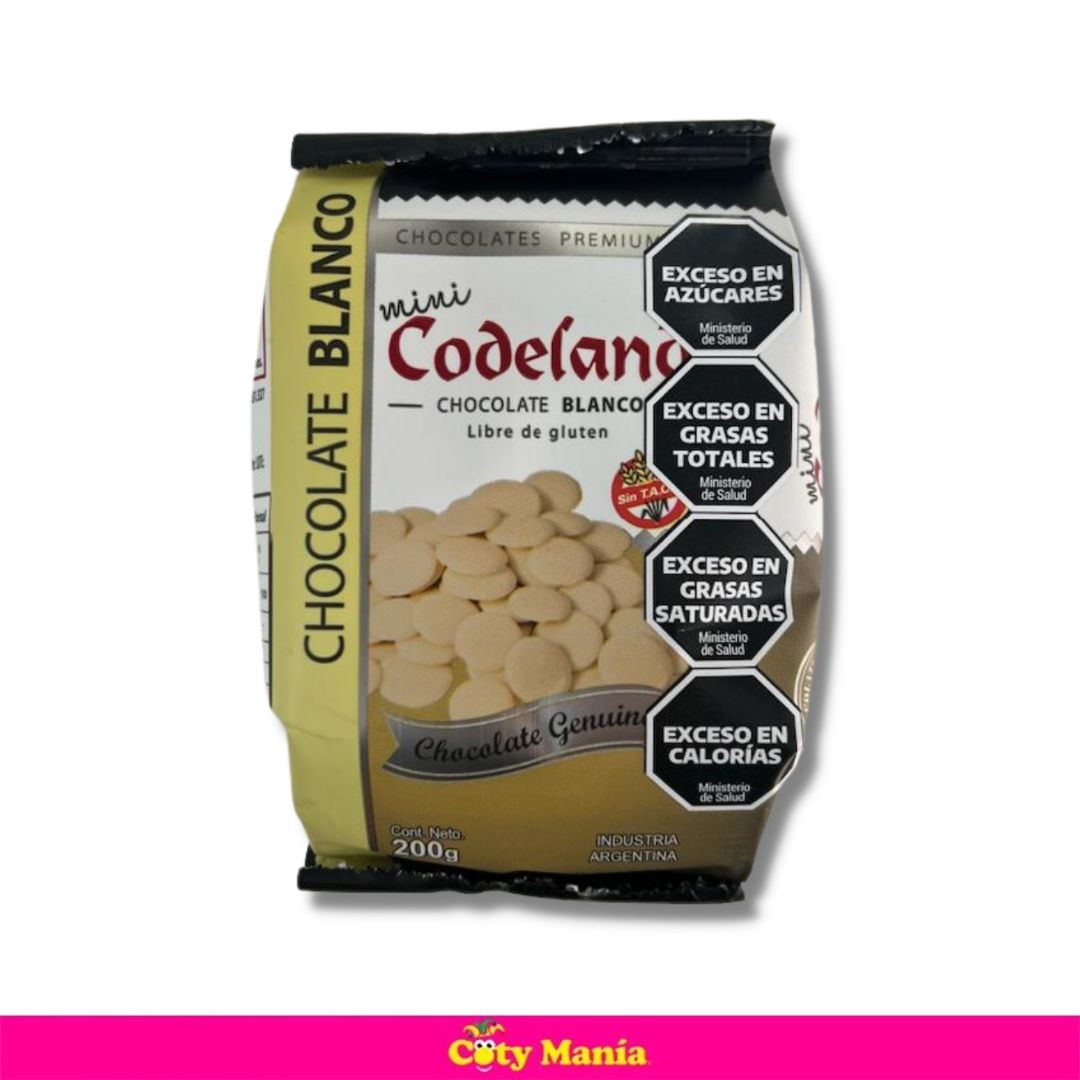 Chocolate Cobertura Codeland Blanco Mini Medallon 200 g