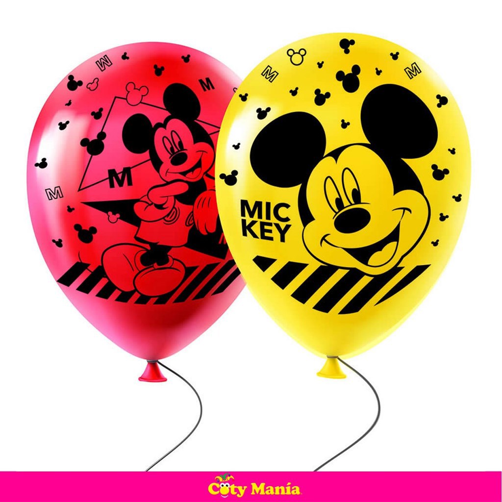 Globo 12 Impresion Total Mickey Otero X 6 Un
