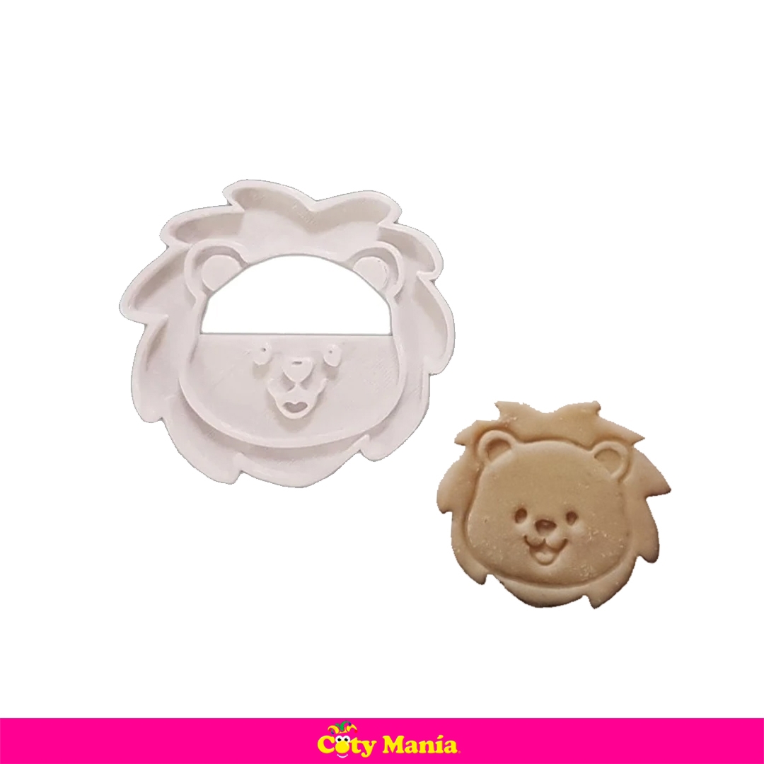 Cortante Plastico 3 D Cabeza Leon