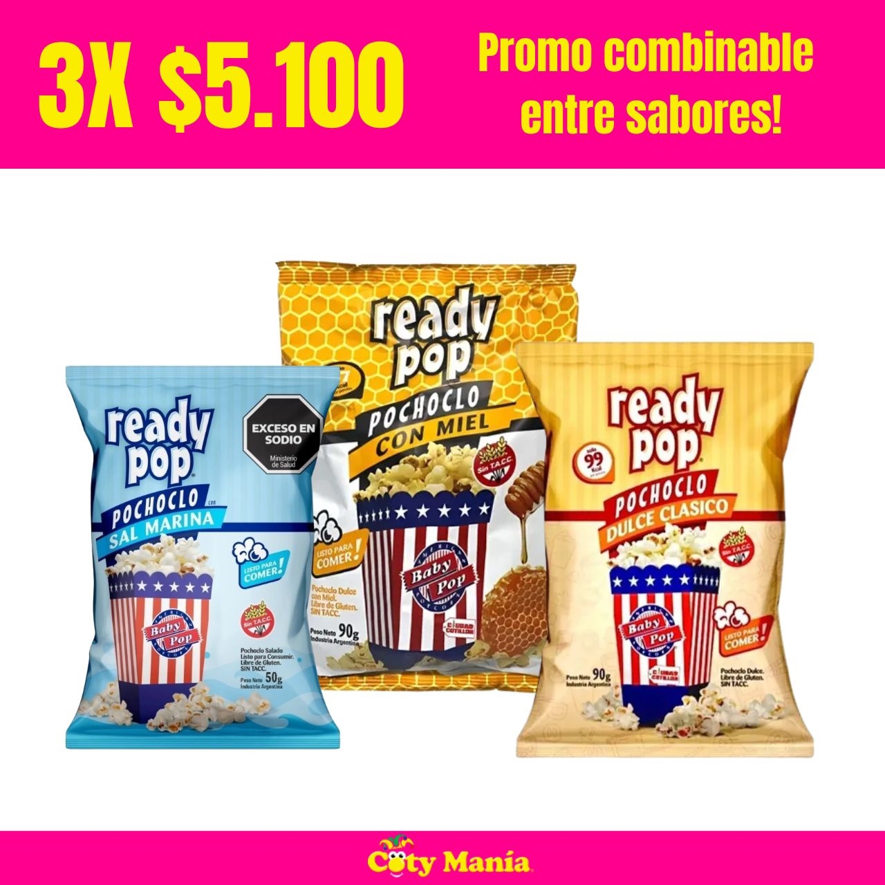 Pochoclo Explotado Sabor Dulce Clásico 90 gr