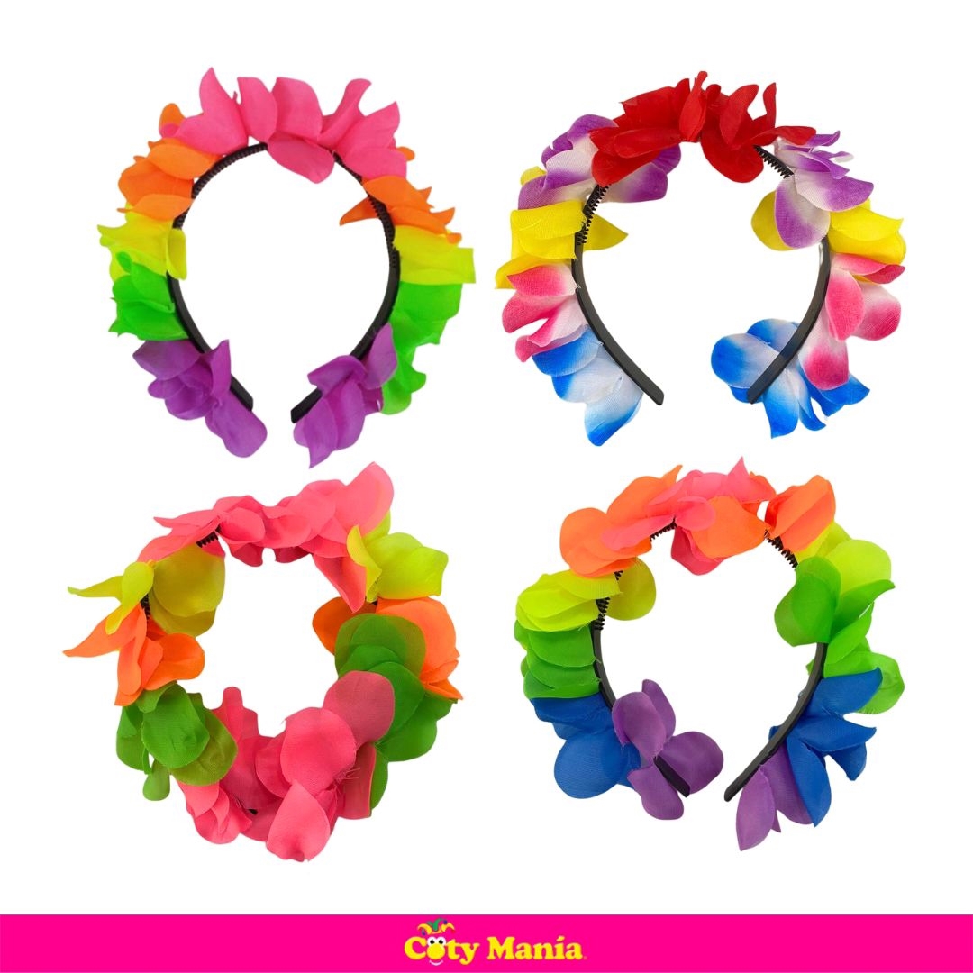 Vincha Flor Tela Multicolor