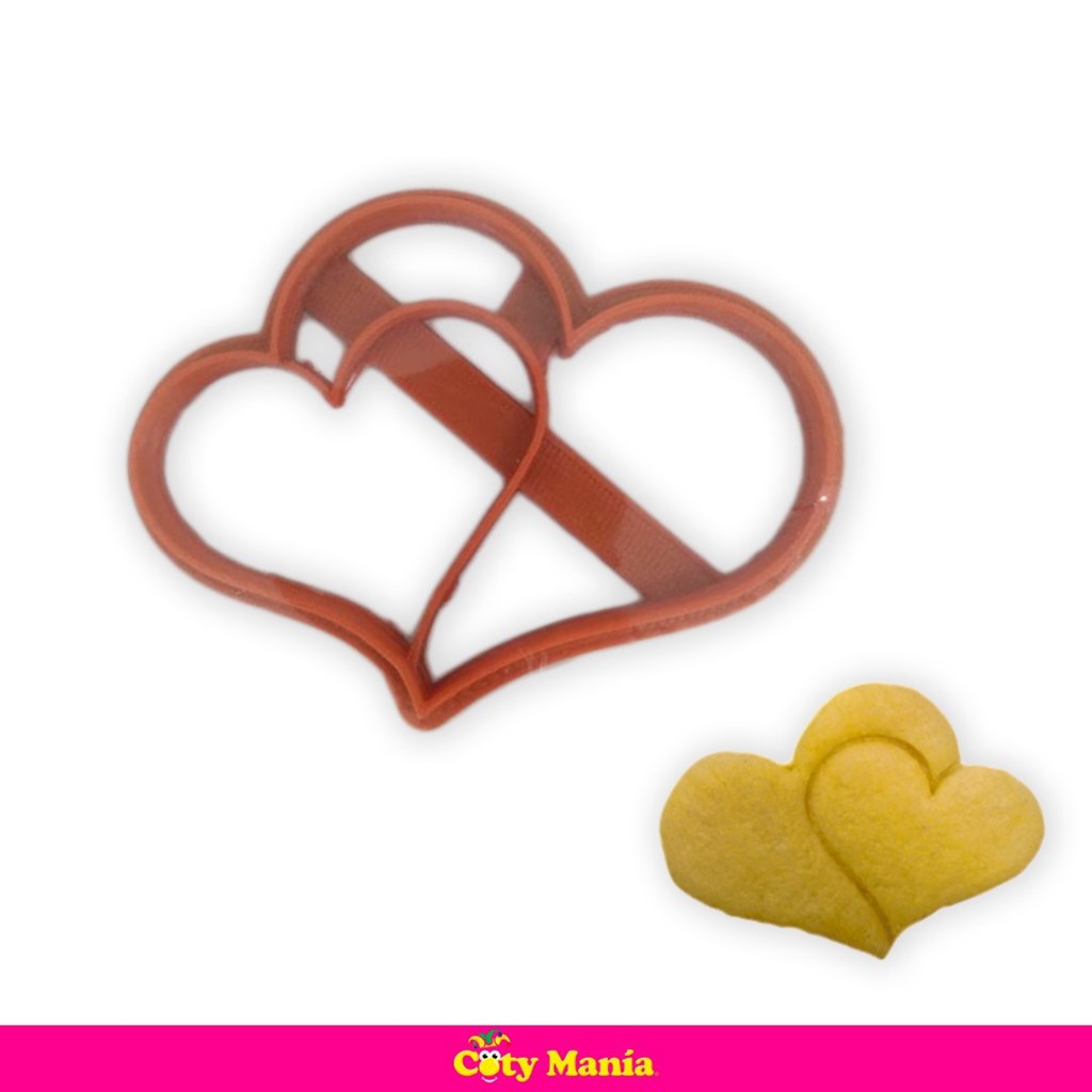 Cortante Plastico 2 Corazones