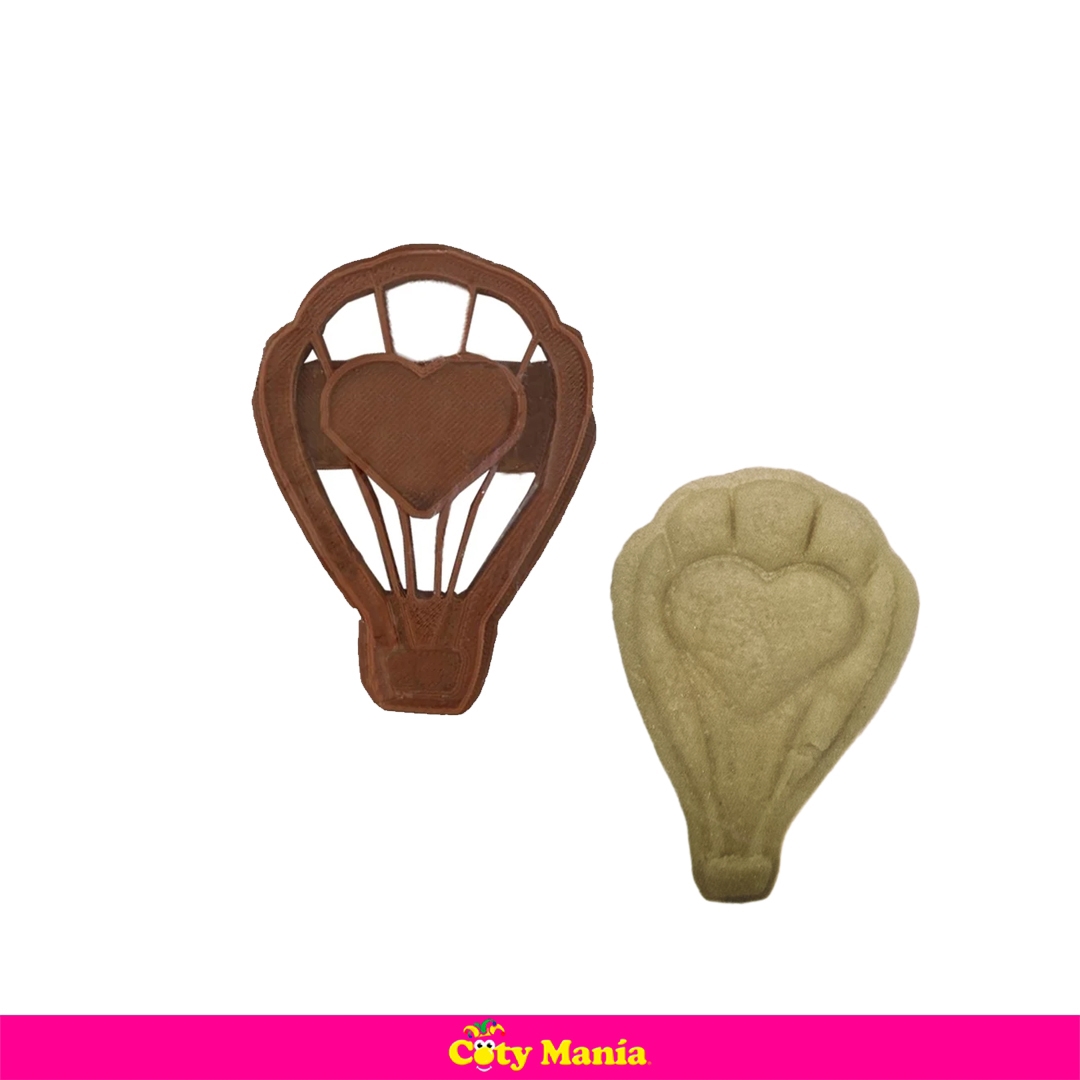 Cortante Plastico 3D Globo Aerostatico Corazón