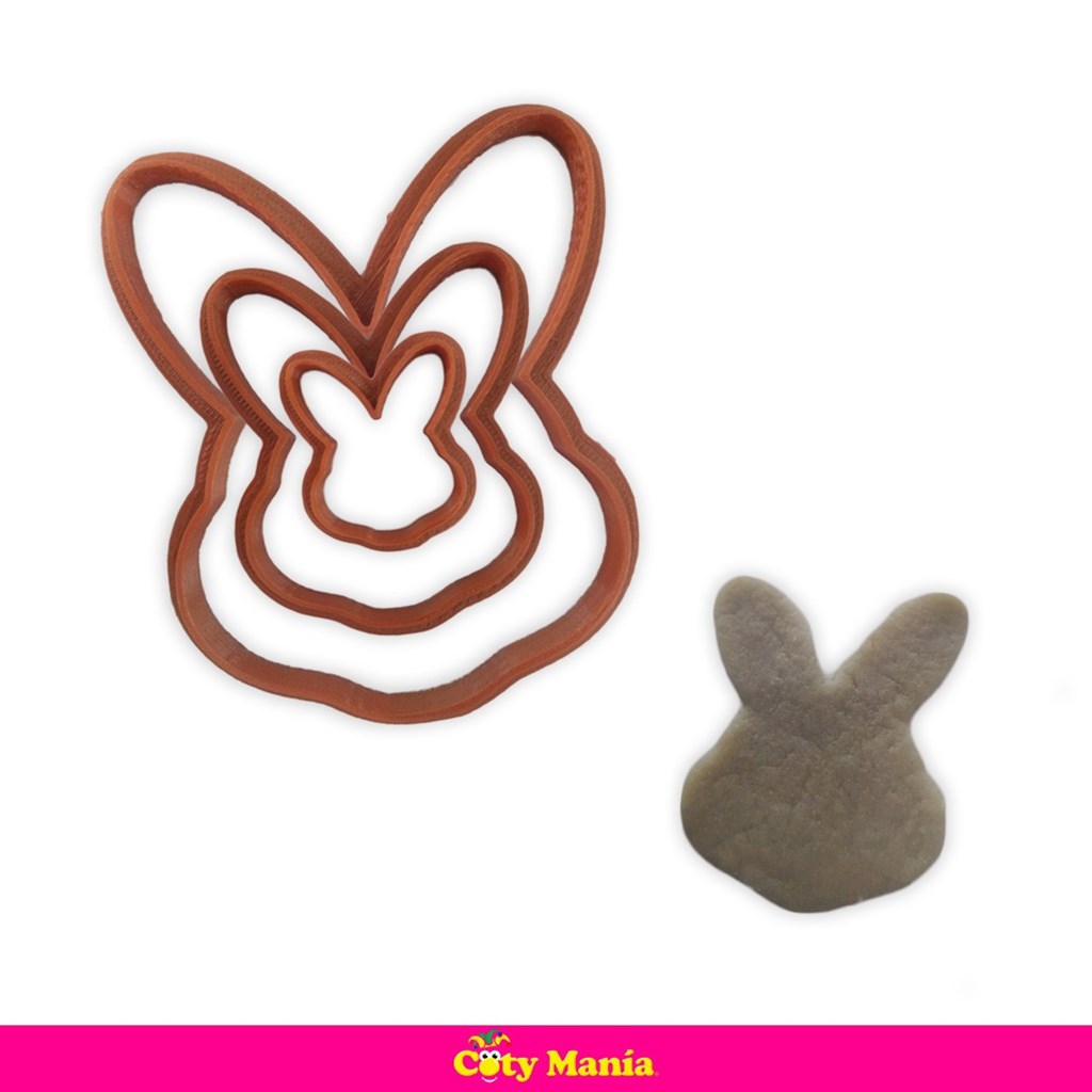 Cortante Plastico Cabeza Conejo X 3 Un