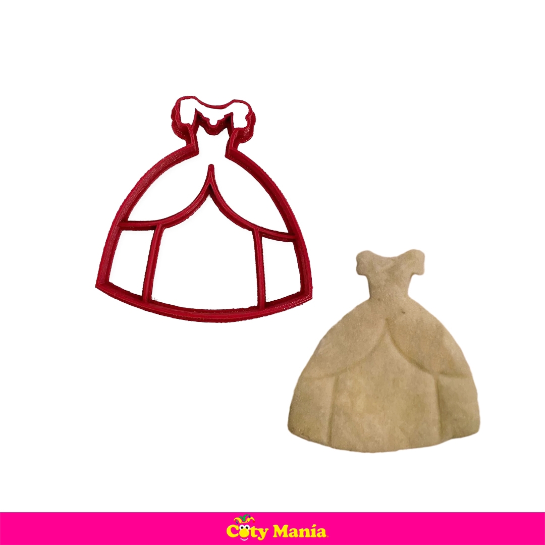 Cortante Plastico 3 D Vestido Princesa
