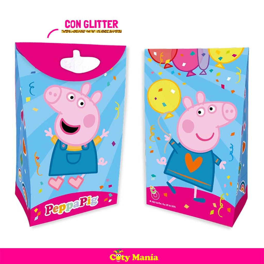 Bolsita Sorpresa Papel Con Cierre Peppa Pig X 8 Un