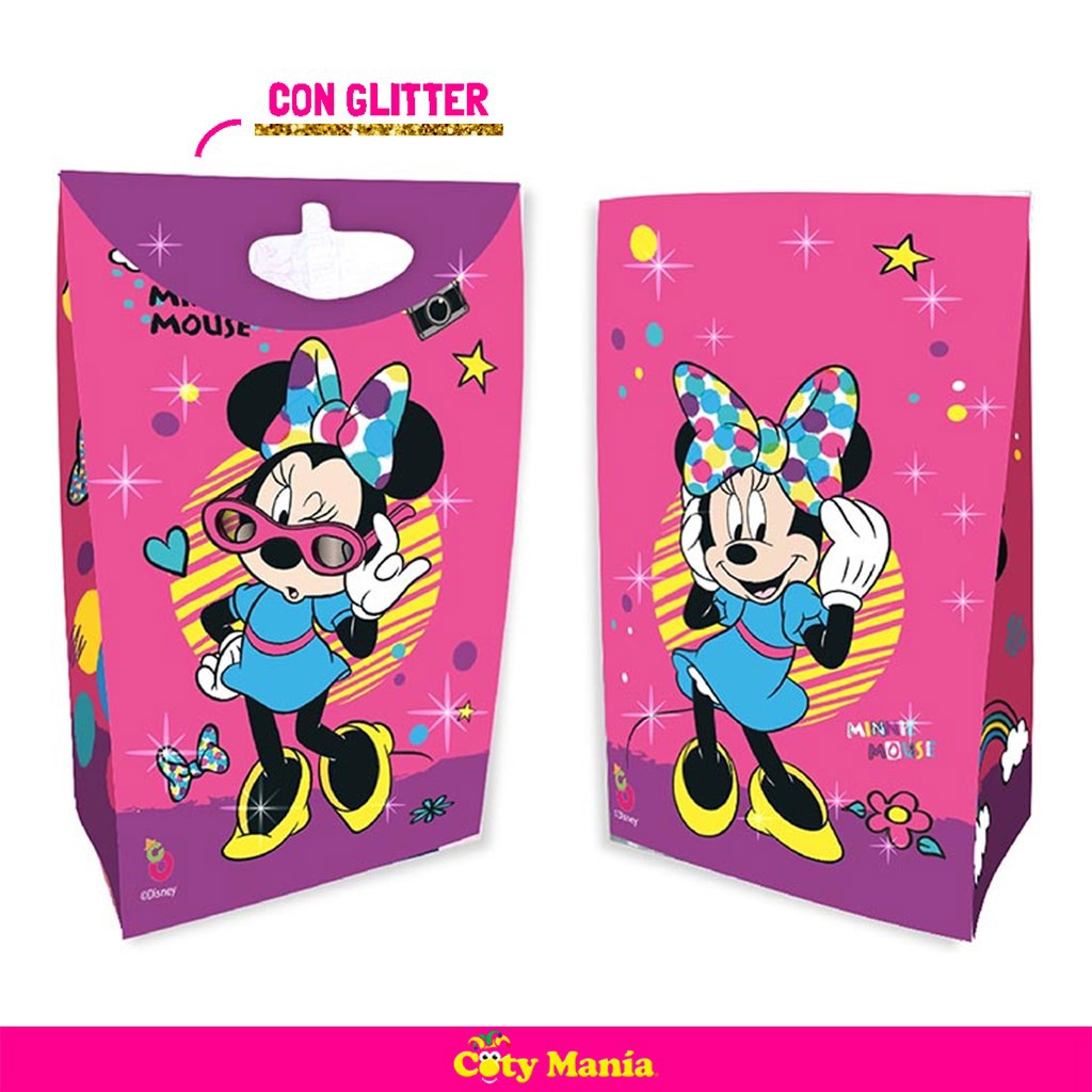 Bolsita Sorpresa Papel Con Cierre Minnie X 8 Un