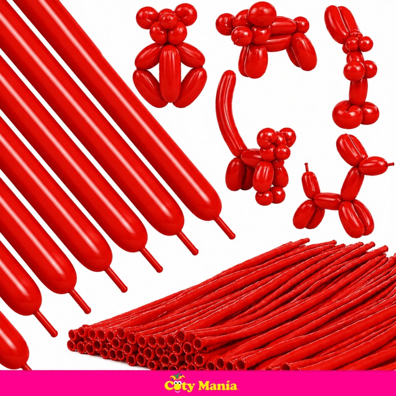 Globo Globologia 260t Tuky Rojo x 25 unidades