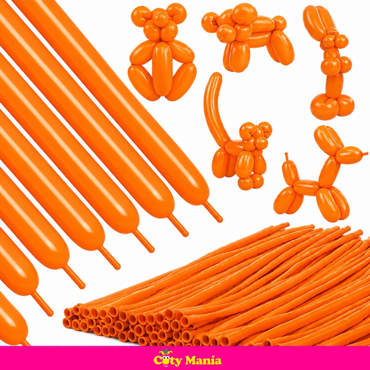 Globo Globologia 260T Tuky Naranja x 25 unidades