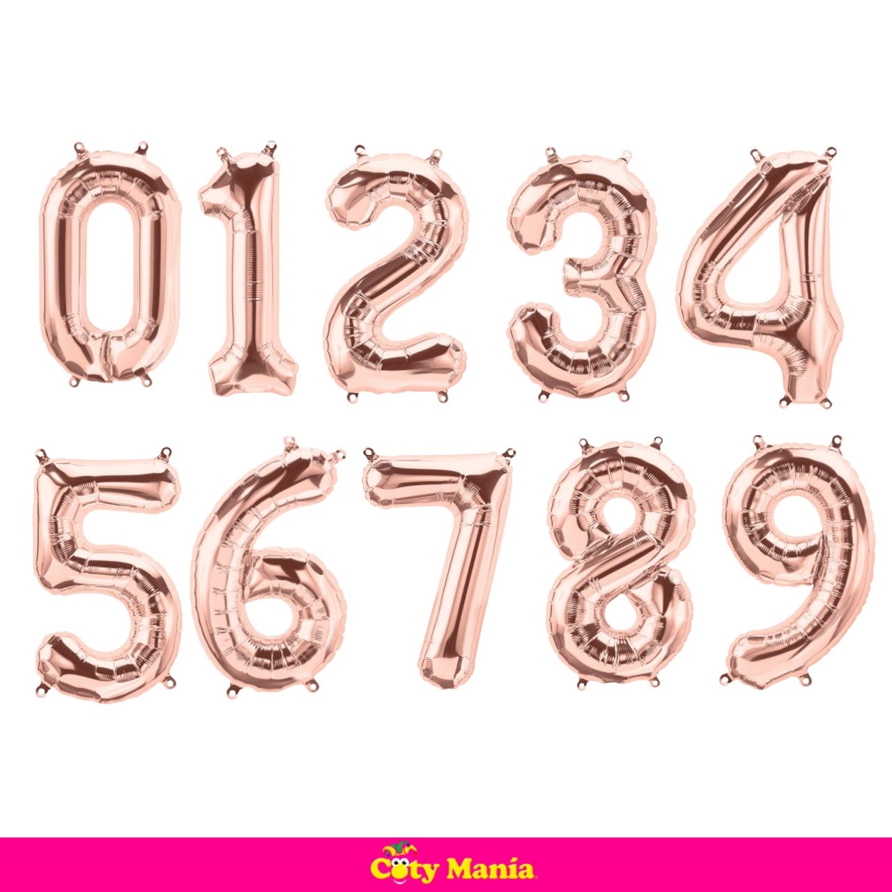 Globo Metalizado Rose Gold 32 Numero 8