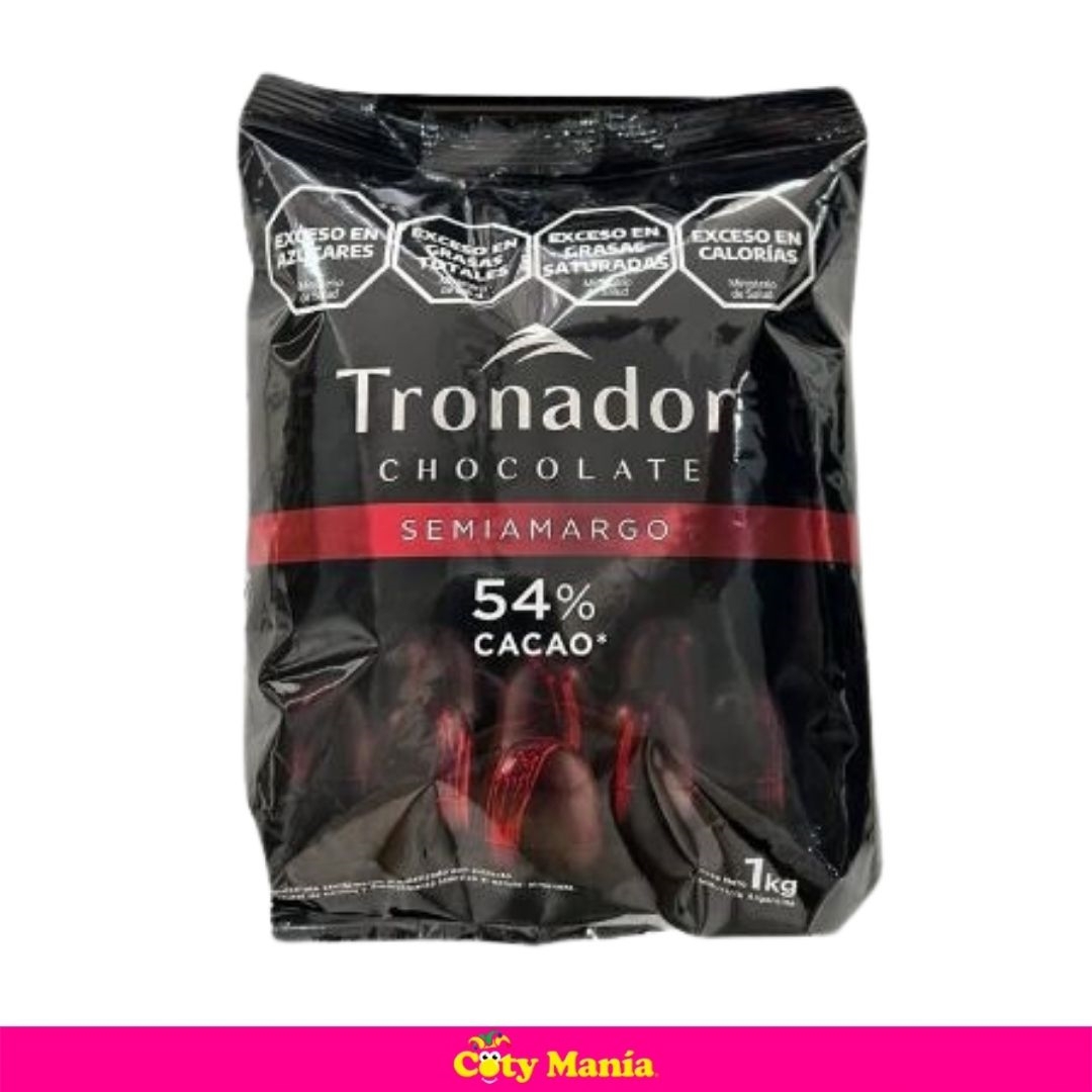 Chocolate Cobertura Tronador Semi Amargo 54% Cacao X 1 K