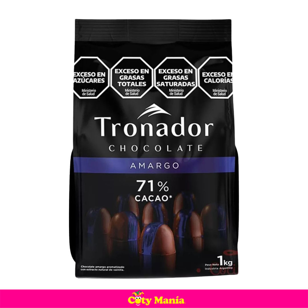 Chocolate Cobertura Tronador Amargo 71% Cacao 1 K