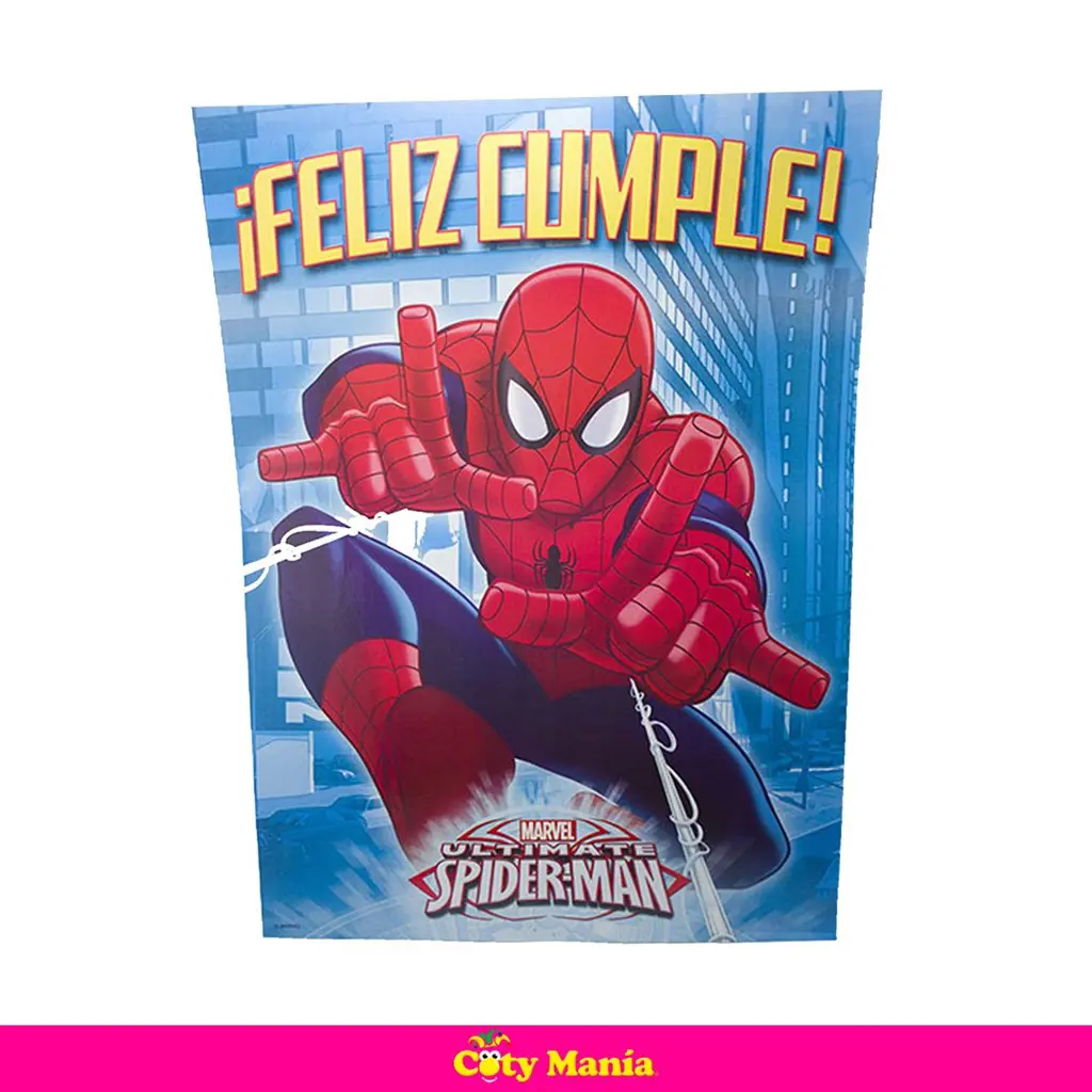 Letrero Grande Feliz Cumpleaños Spiderman