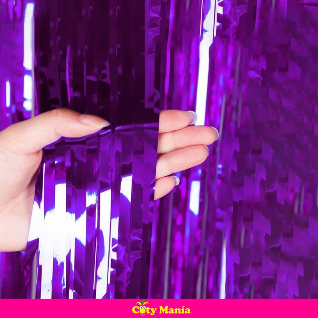 Cortina Metalizada 2X1M Violeta