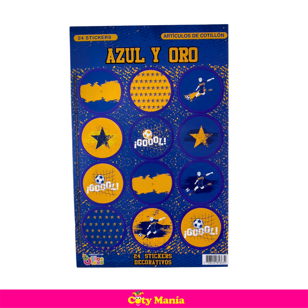 Plancha De Sticker Boca Otero X 24 Un