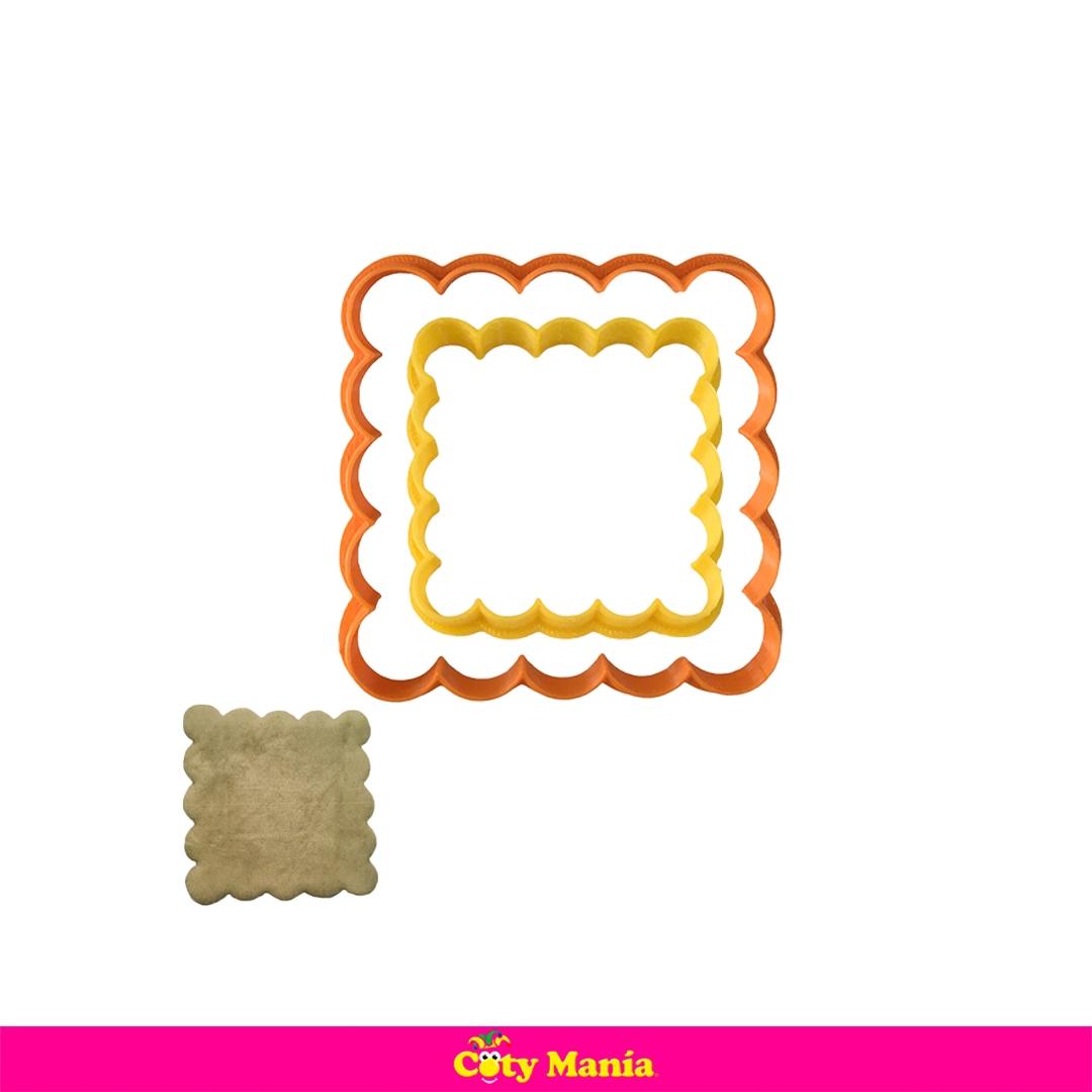 Cortante De Plastico 3D Forma Cuadrado