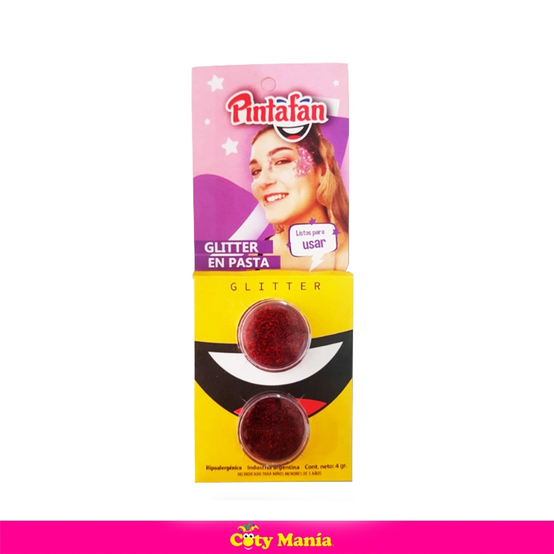 Glitter En Pasta Pintafan Rojo