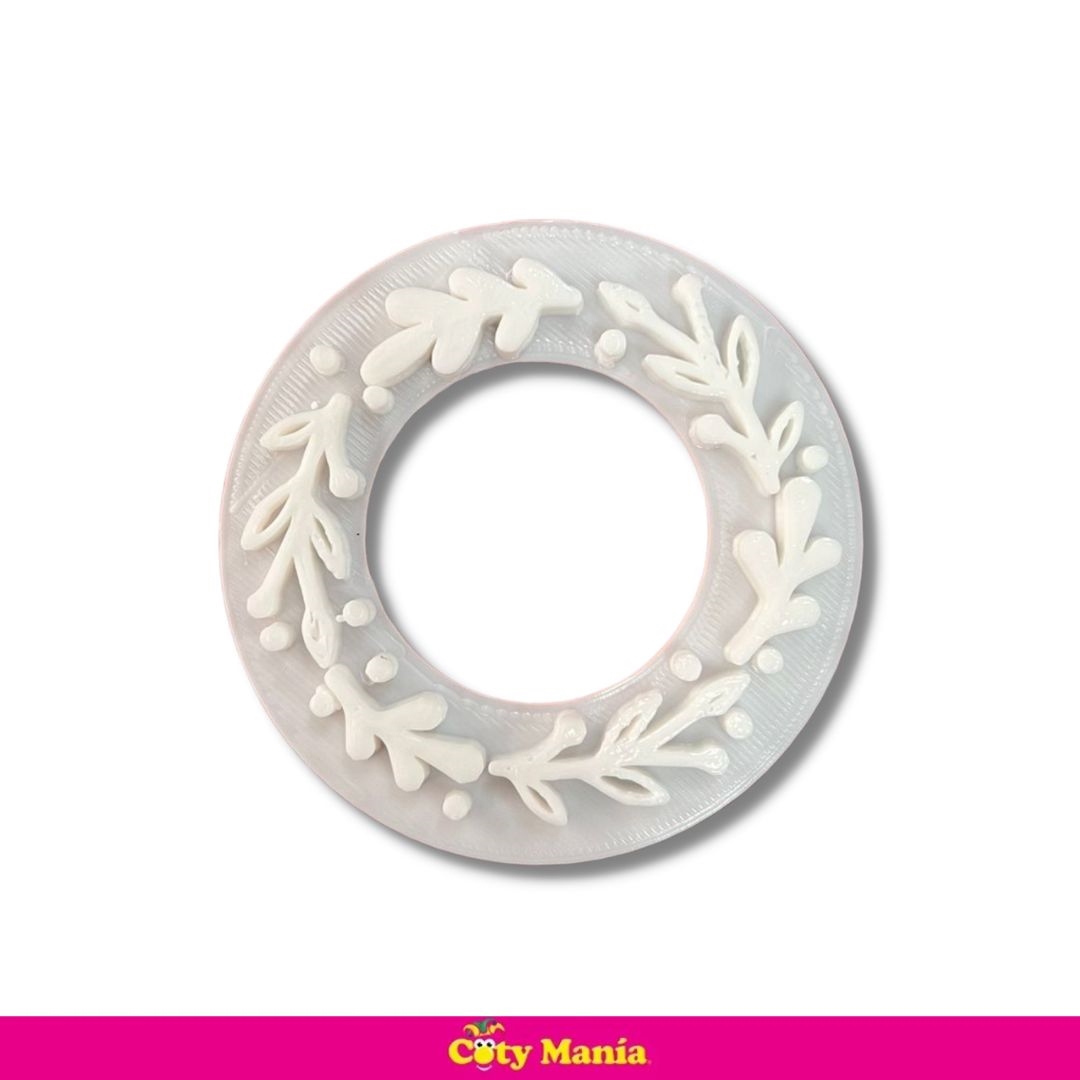 Sello Estampador Plastico Marco Floral