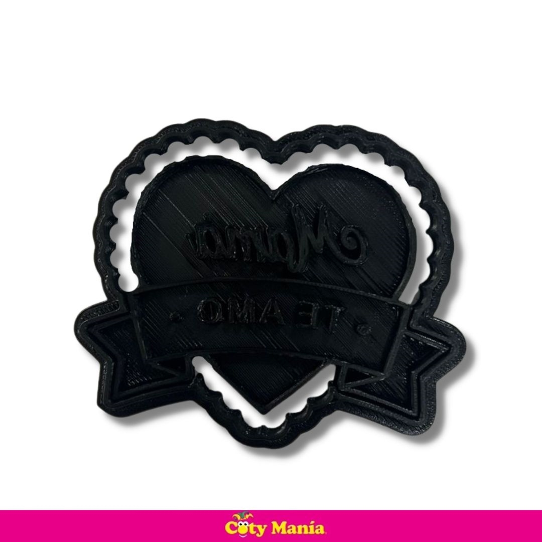 Cortante Plastico 3D Corazon Te Amo