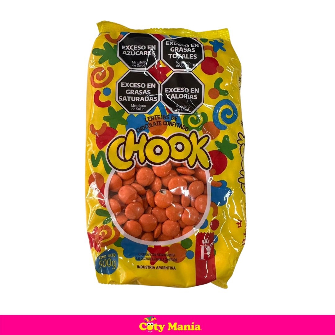 Lenteja De Chocolate Palmesano Naranja X 500 Grs