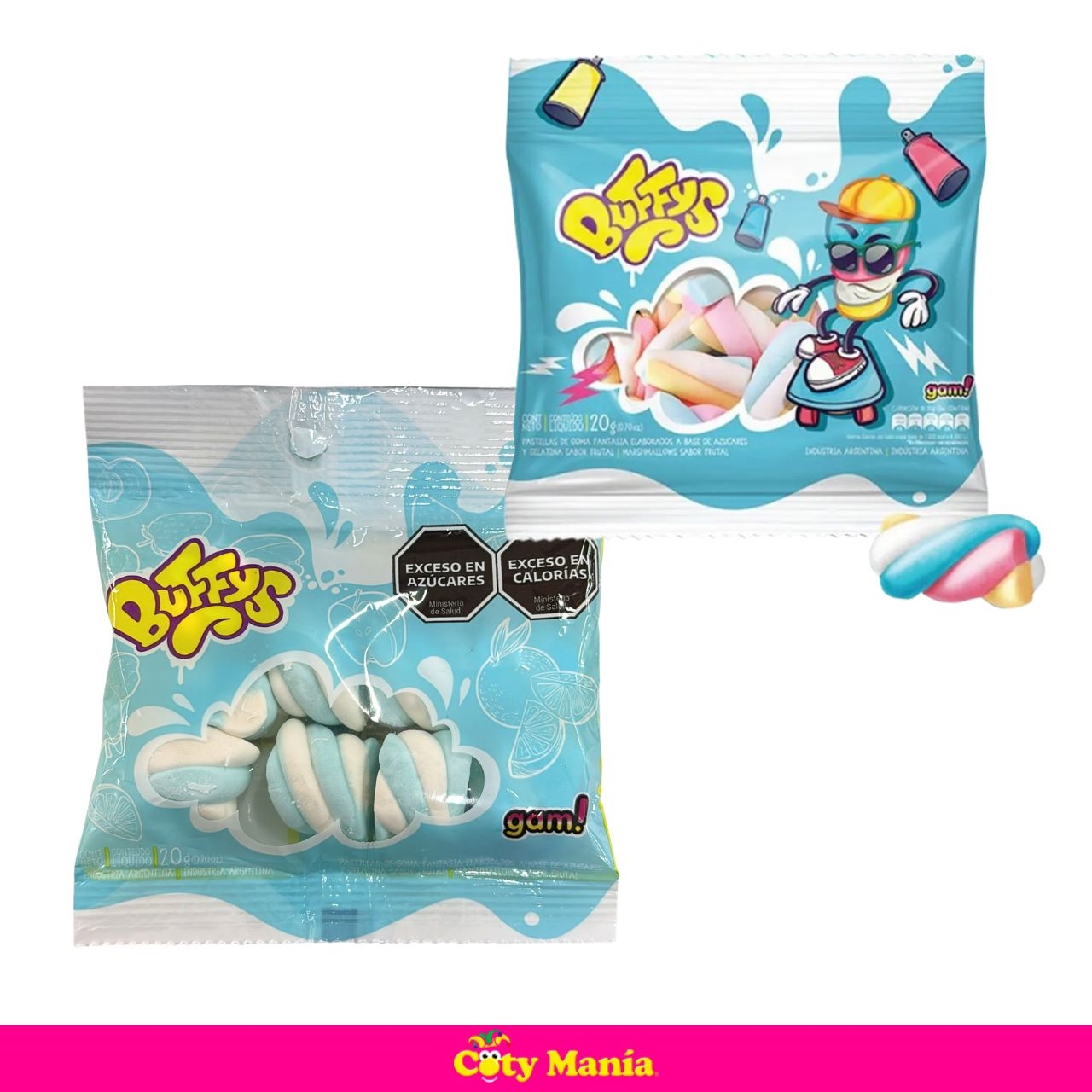 Malvaviscos Buffys Twister Frutal x 20 g