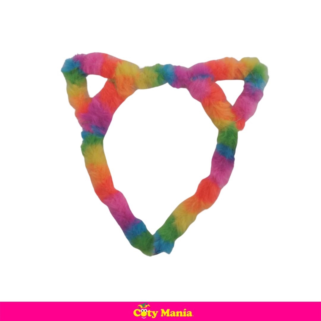 Vincha Luminosa Led Peluche Gato Multicolor x 1
