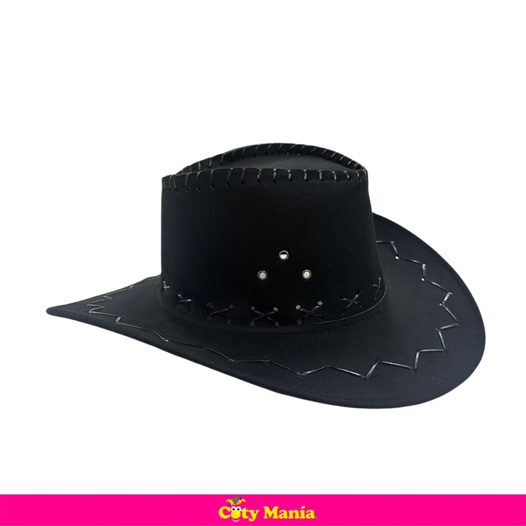 Gorro Cowboy Gamuzado Negro