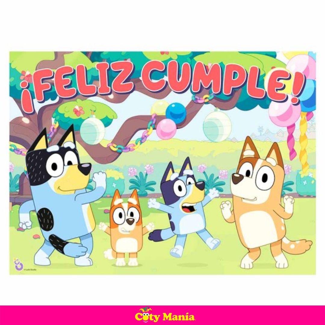 Poster Feliz Cumple Bluey Otero x 1