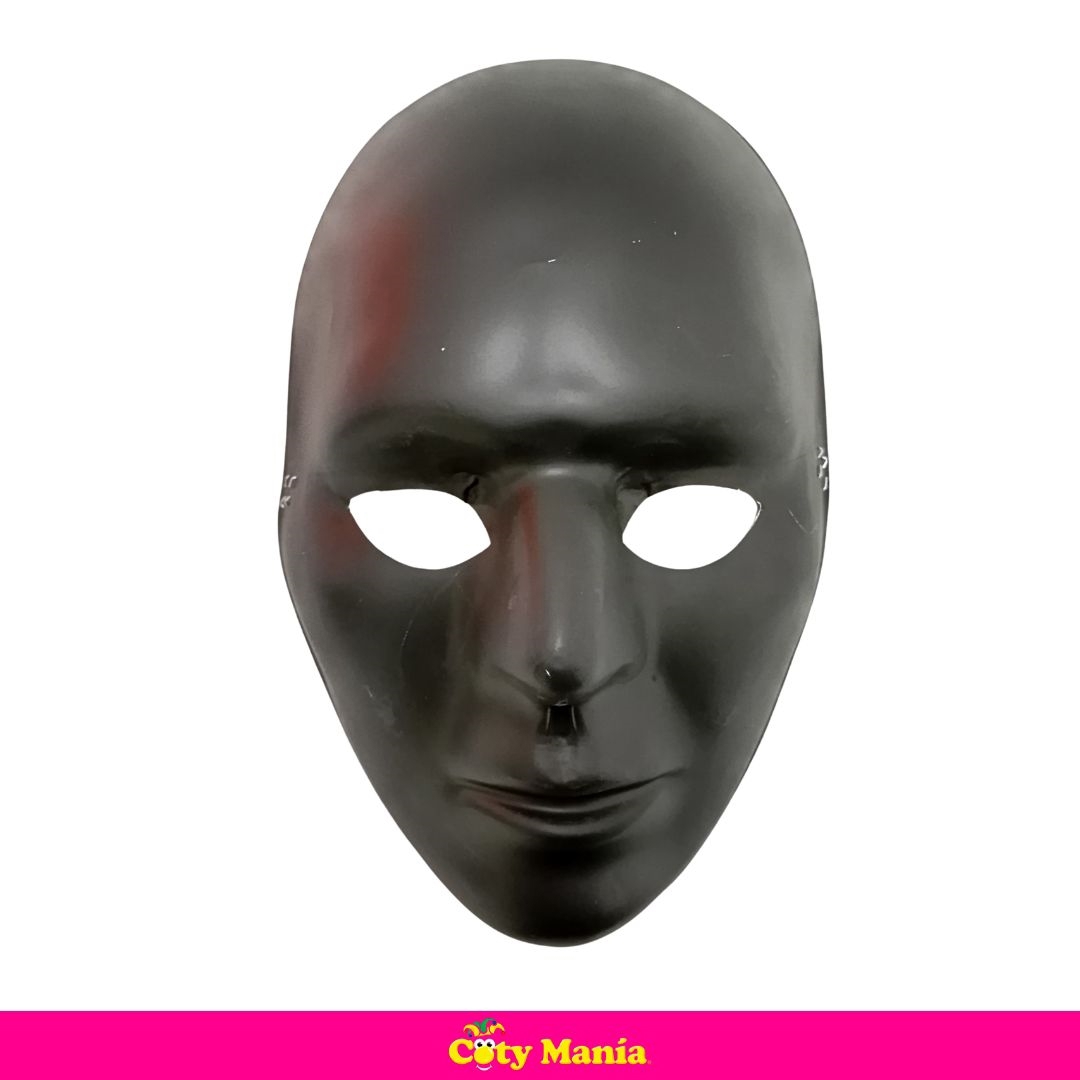 Careta Negra Lisa Total Black x 1