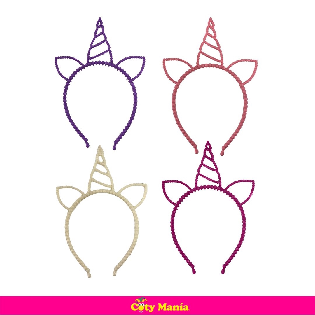 Vincha Unicornio Perlas 4 Colores x 1