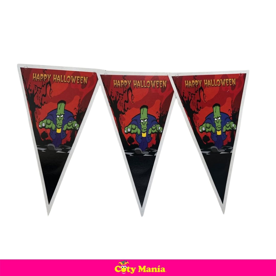 Banderín Triangular Divercoty Halloween Dos Modelos x 1