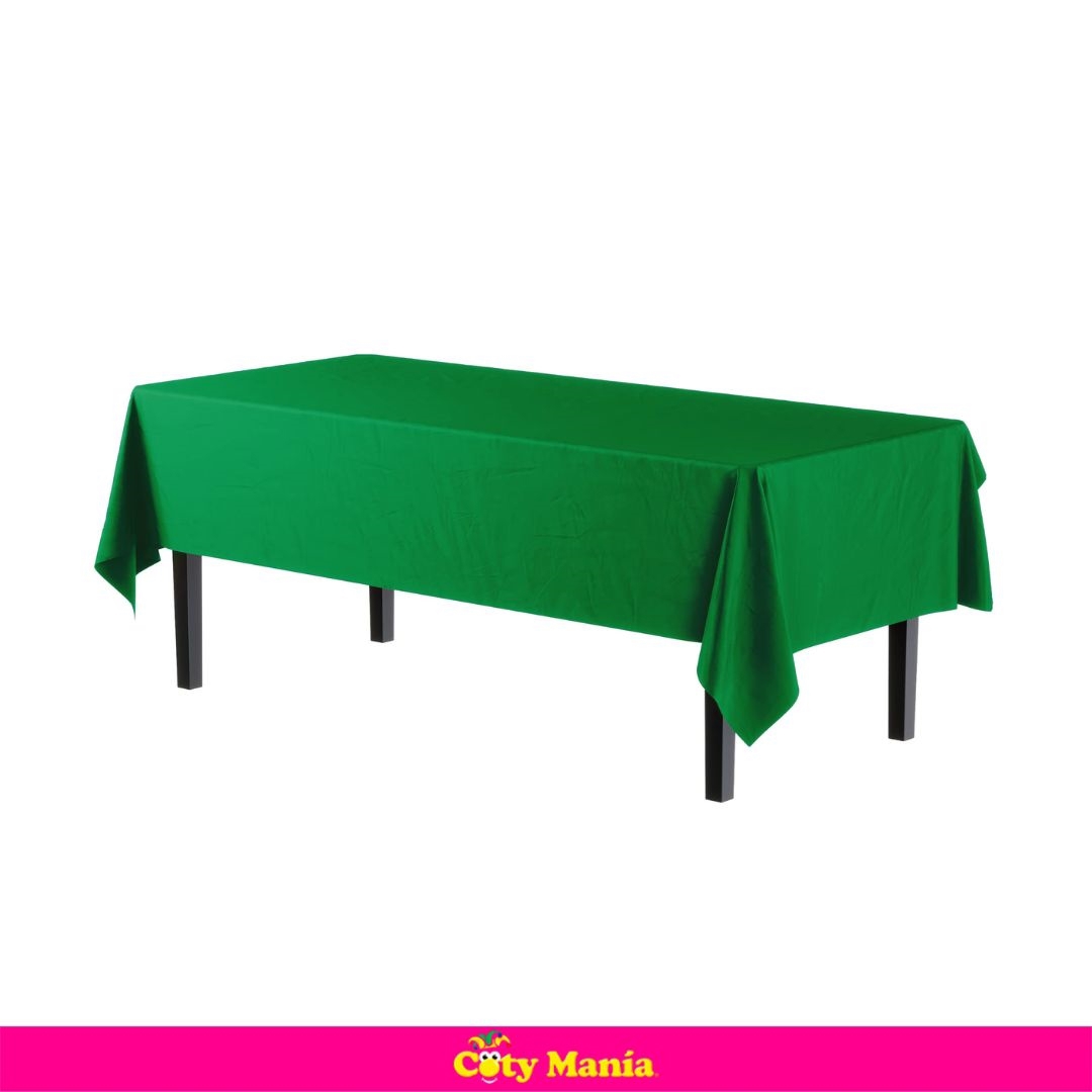 Mantel Rectangular Plástico Clown 1.00X1.80M Verde x 1