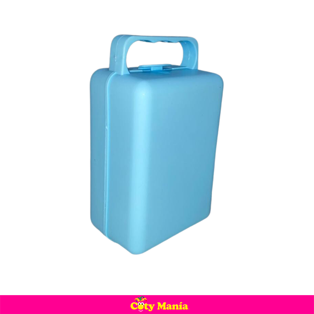 Lunchera Vianda Valija Mediana Plastico Celeste Pastel