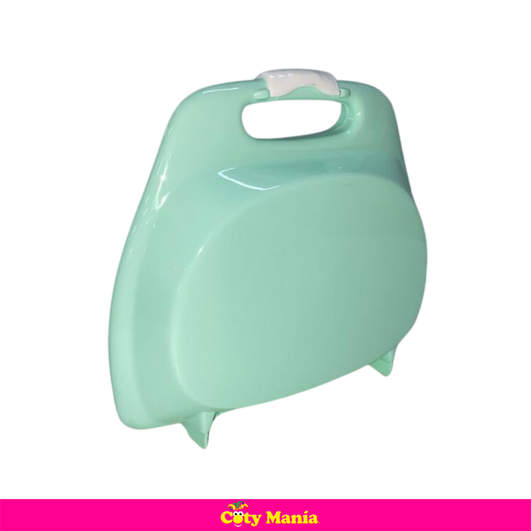 Lunchera Vianda Valija Grande Plastico Verde Pastel x 1