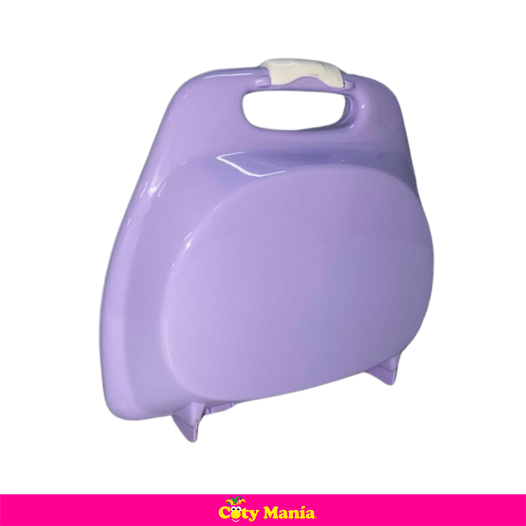 Lunchera Vianda Valija Grande Plastico Lila Pastel x 1
