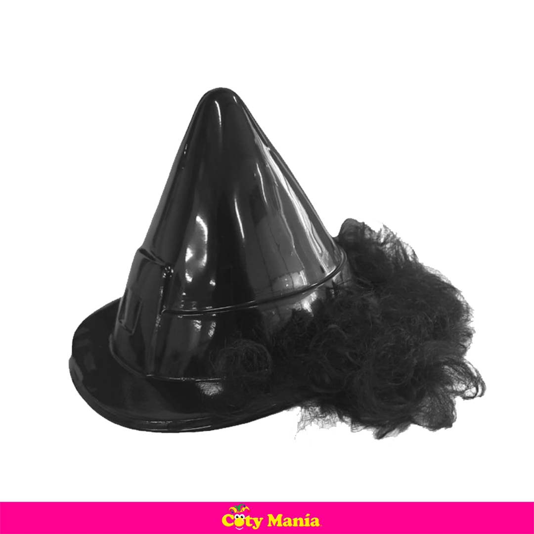 Gorro Cono Bruja Con Pelo