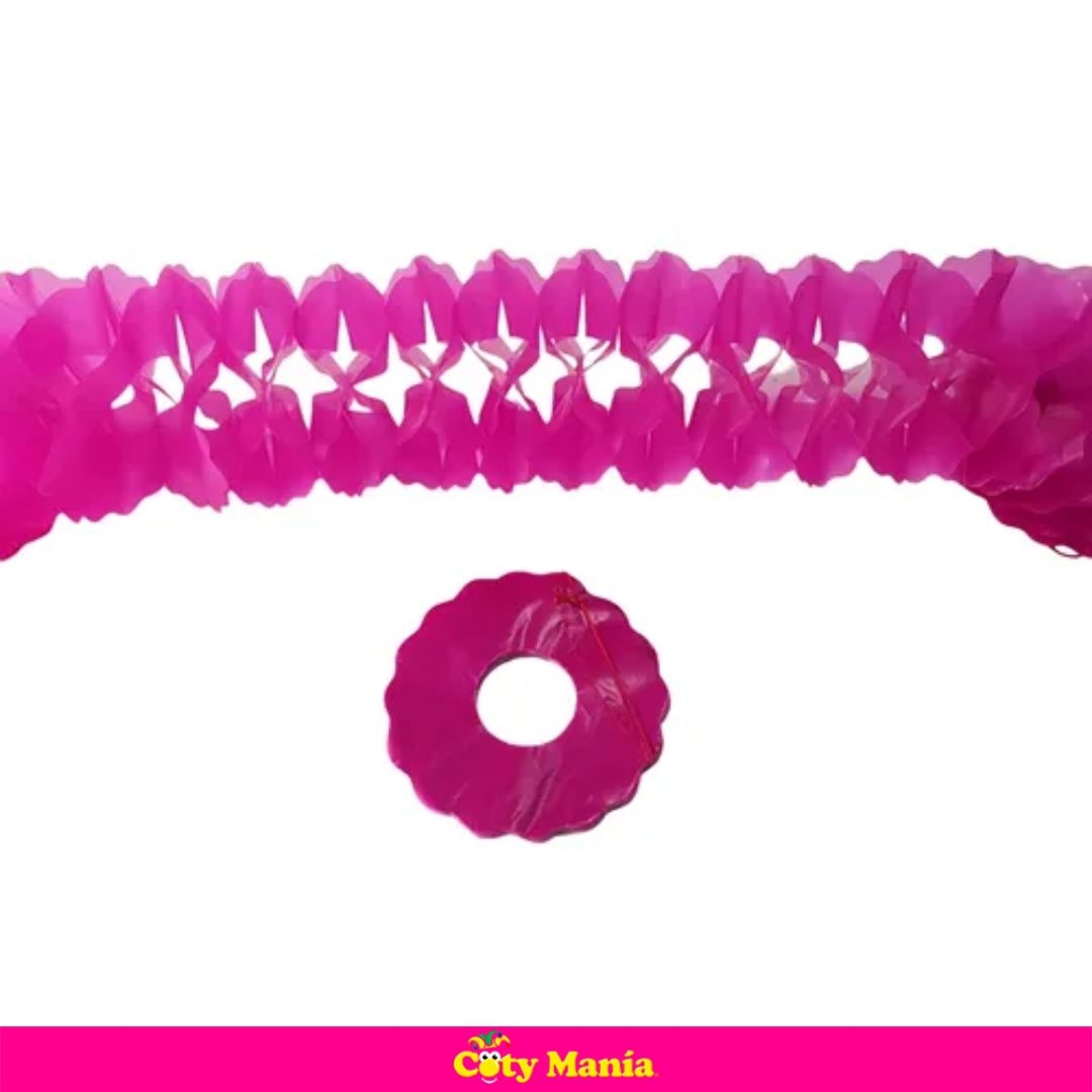 Guirnalda Plastica Fucsia 1.5 M X 2 Un