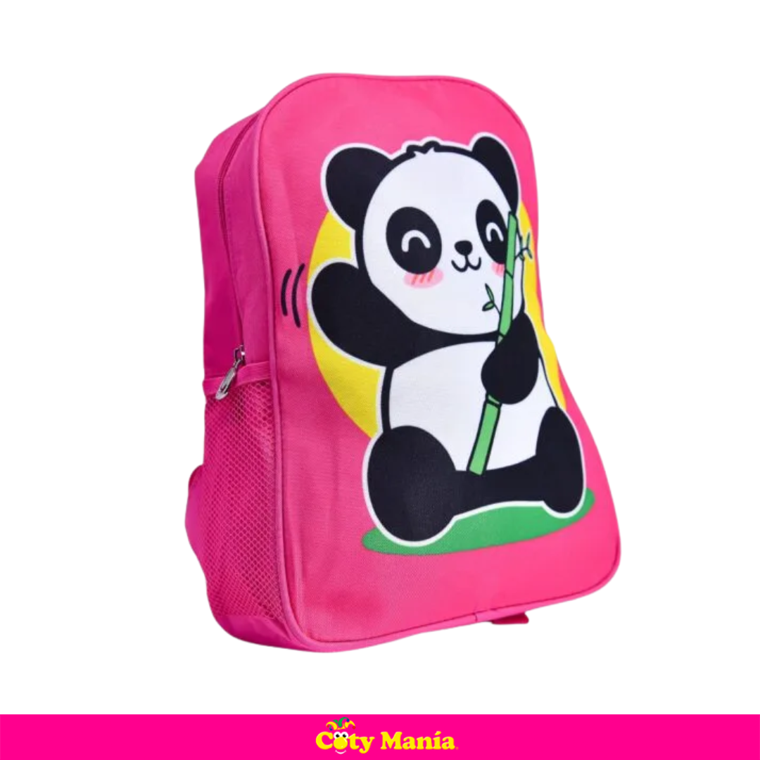 Mochila Infantil Oso Panda Fucsia