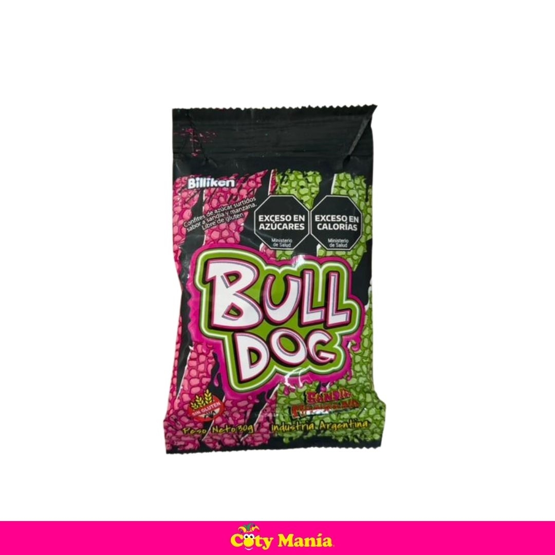 Pastilla Bullg Dog Sandia y Manzana 30G