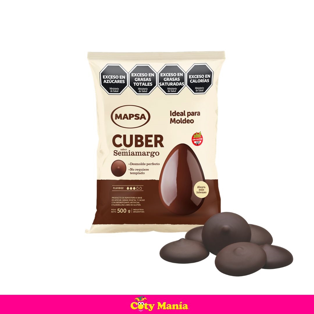 Baño De Chocolate Semi Amargo Mapsa Cuber Botones X 500G