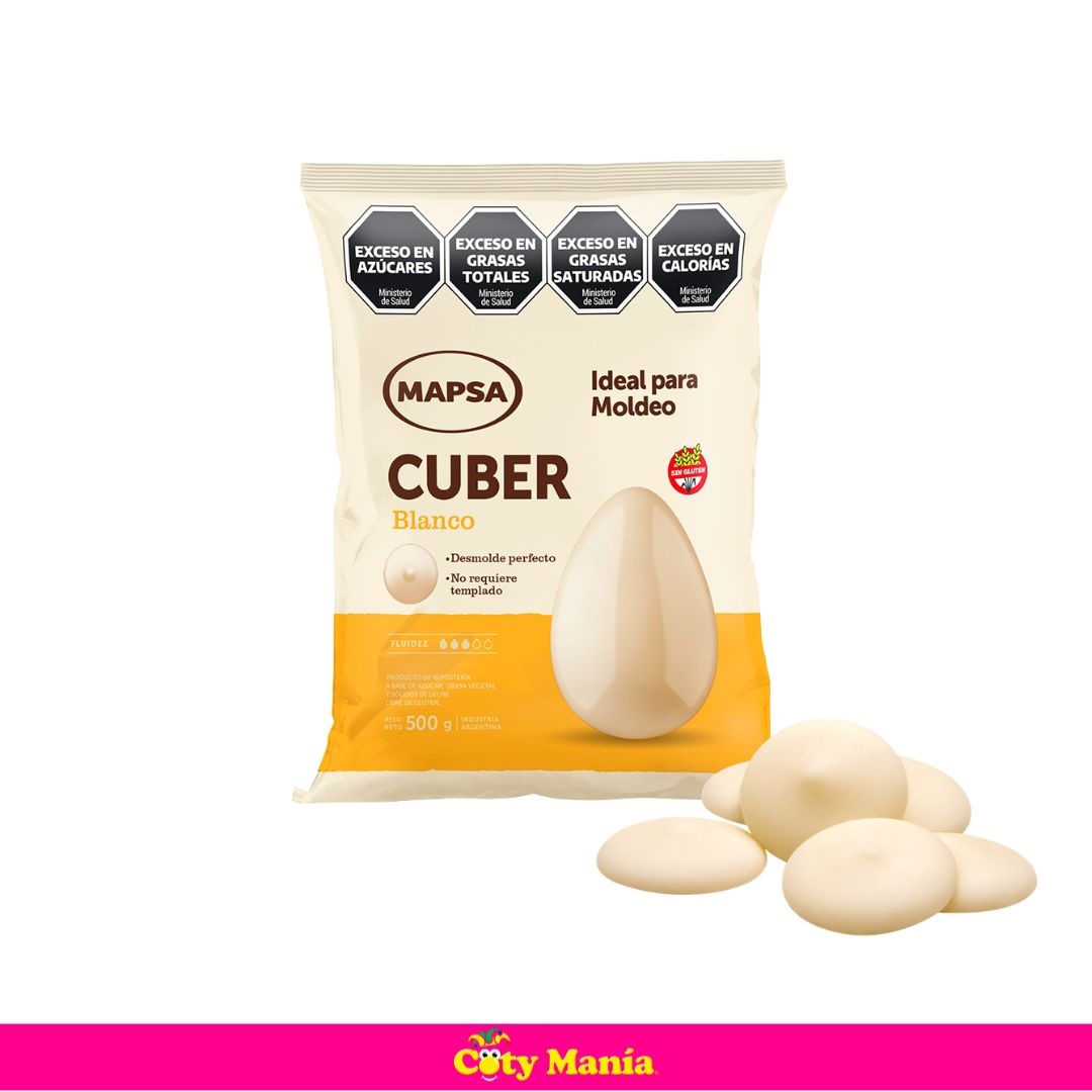 Baño De Chocolate Blanco Mapsa Cuber Botones X 500G