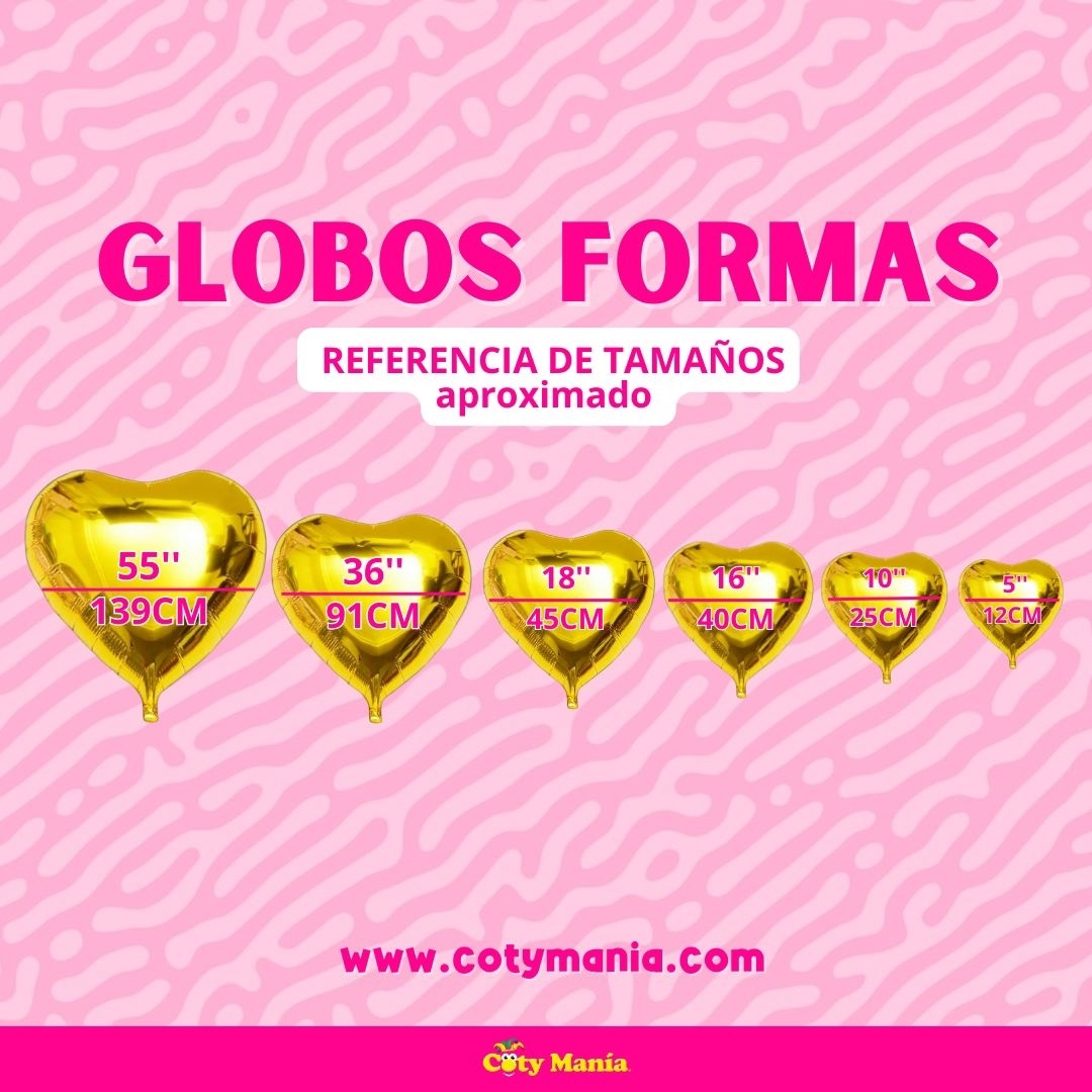 Globo Metalizado Corazon Celeste 10 Pulgadas 25CM